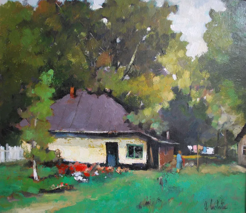 A cottage among trees — artwork by Andrei Constantin