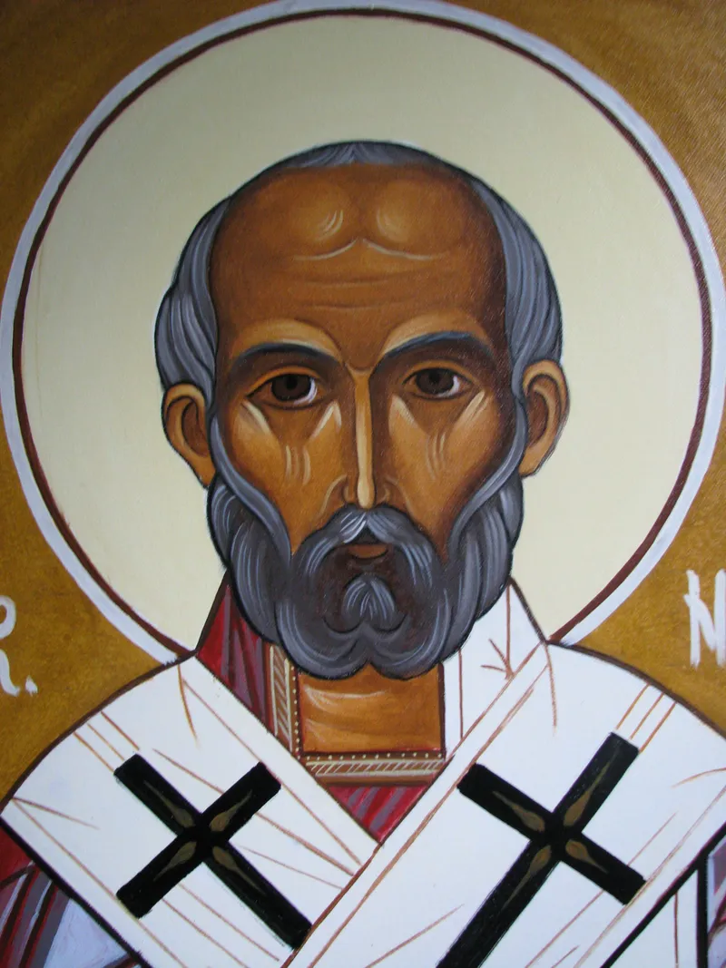 Religious portrait with crosses — artwork by Andrei Constantin