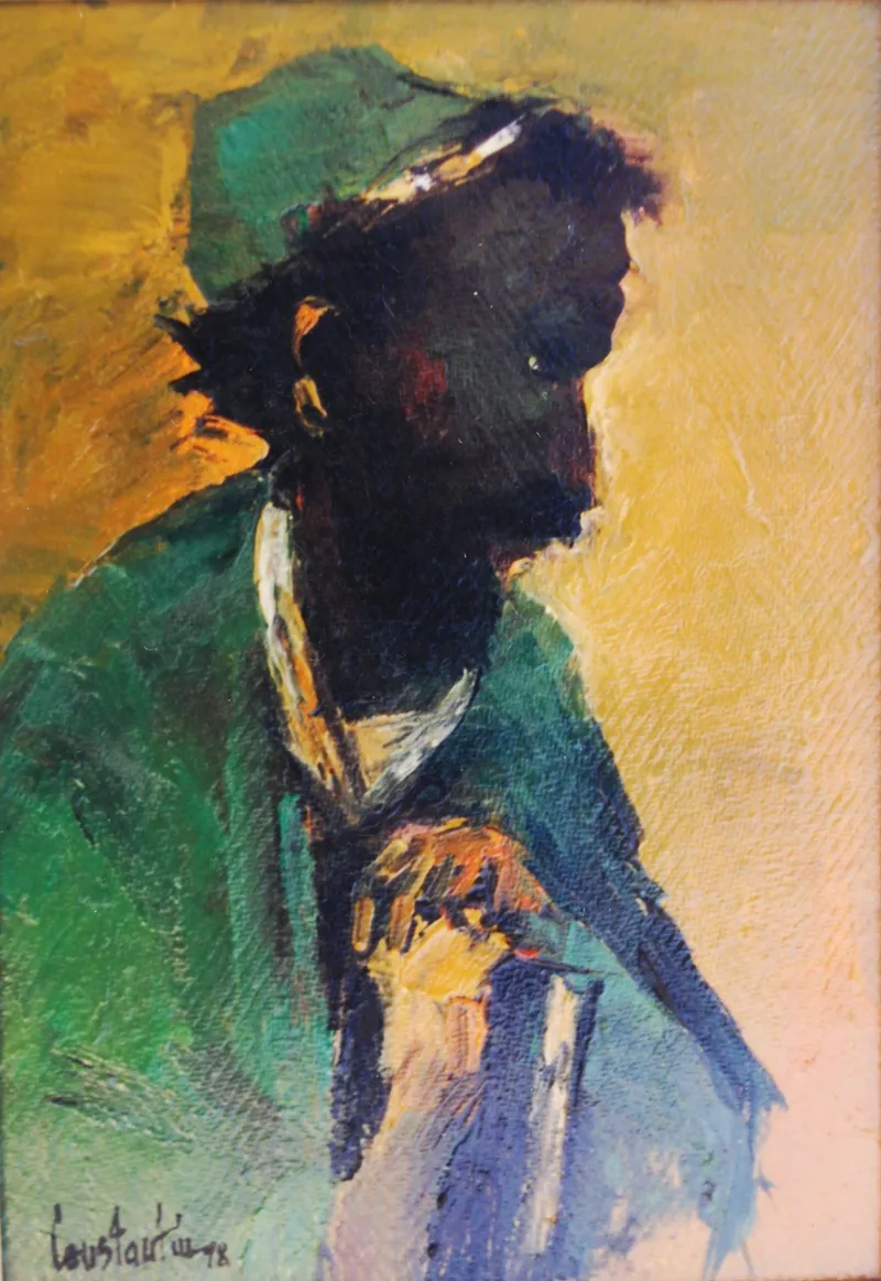 A figure in green — artwork by Andrei Constantin
