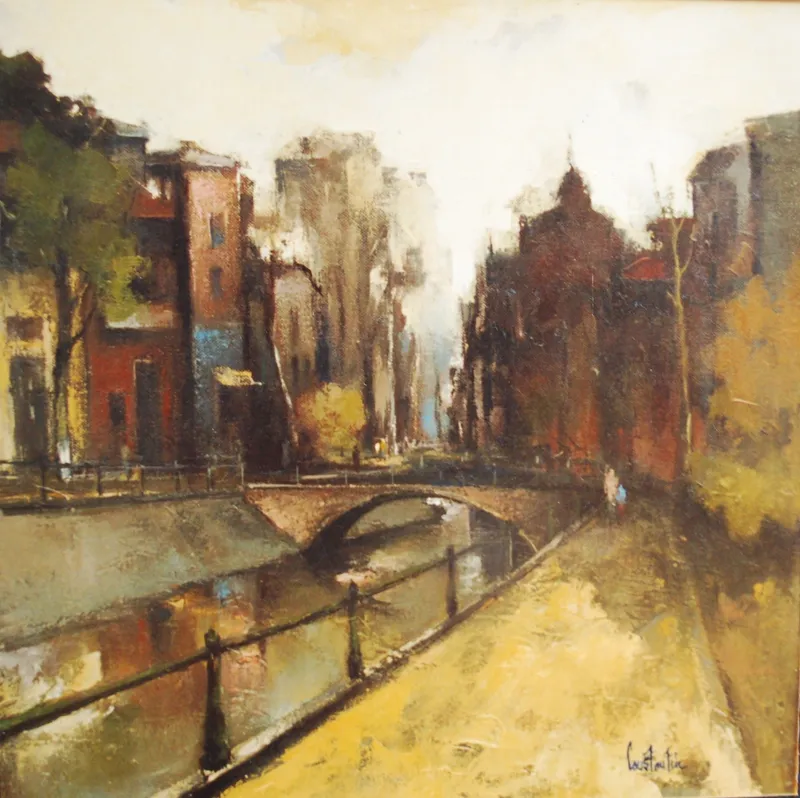 A bridge over the canal — artwork by Andrei Constantin