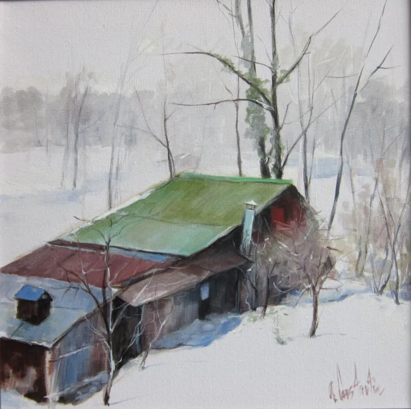 A green roof in the snow — artwork by Andrei Constantin