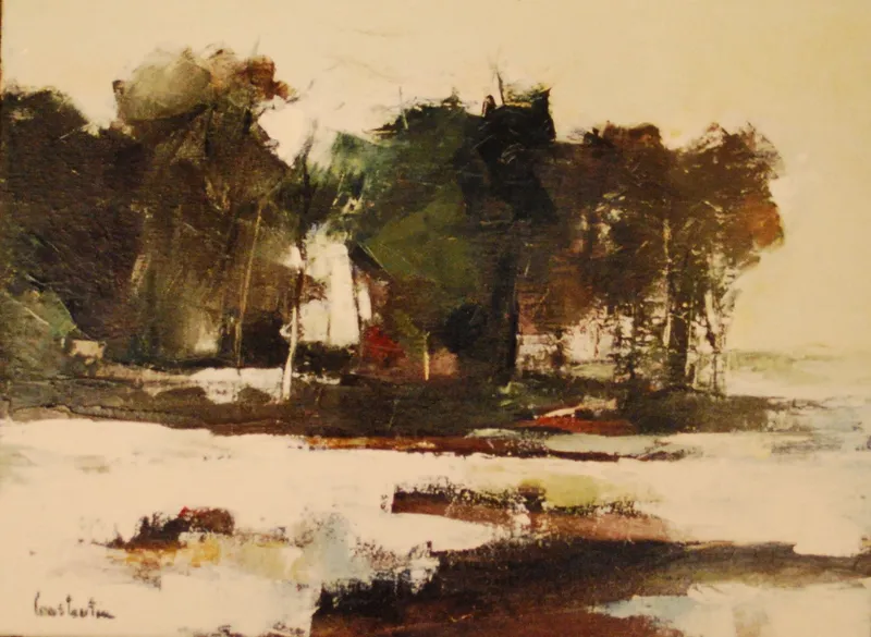 A house at the forest edge — artwork by Andrei Constantin