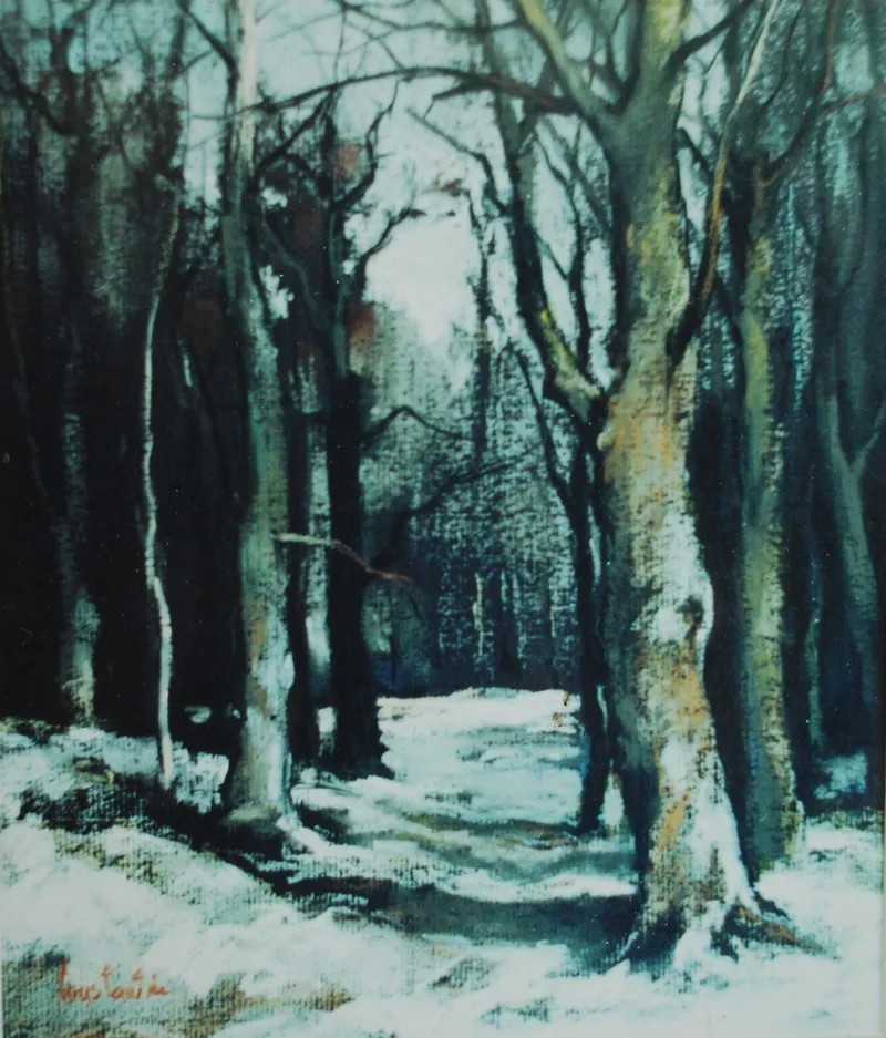 Winter in the woods — artwork by Andrei Constantin