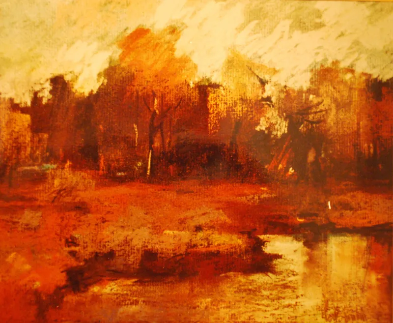 An amber evening — artwork by Andrei Constantin