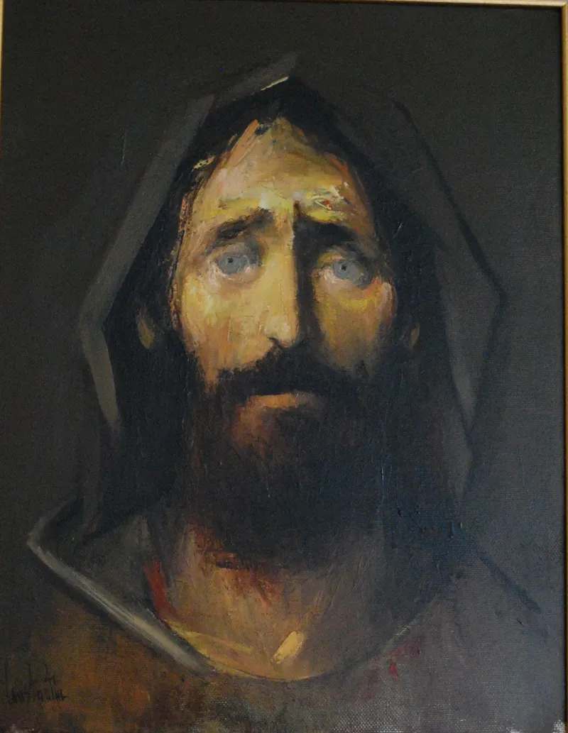 A bearded man in a hood — artwork by Andrei Constantin