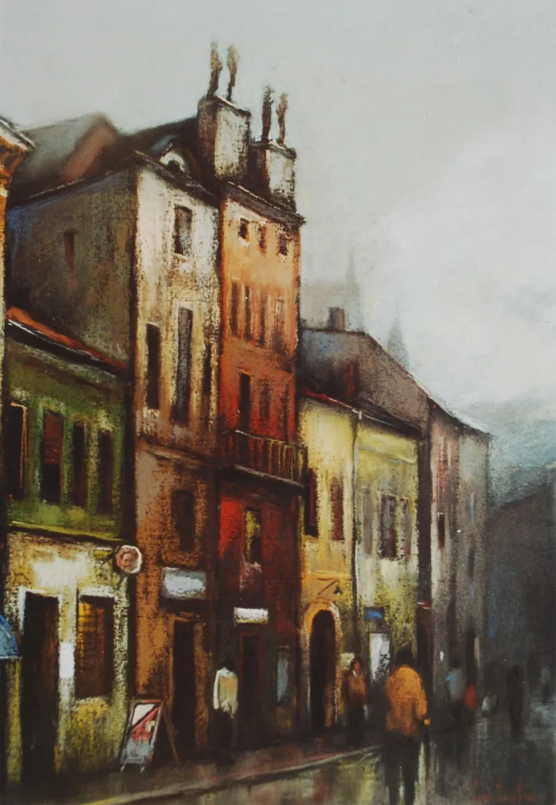 An old town street — artwork by Andrei Constantin