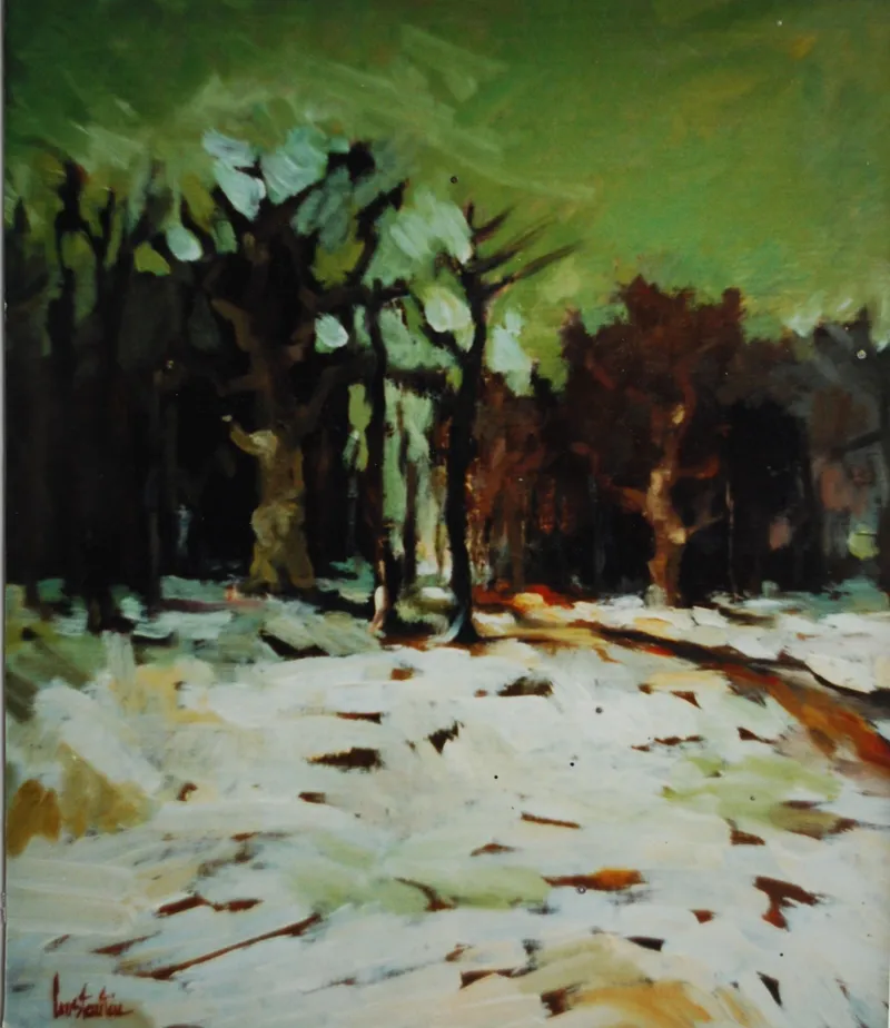 A clearing in winter — artwork by Andrei Constantin