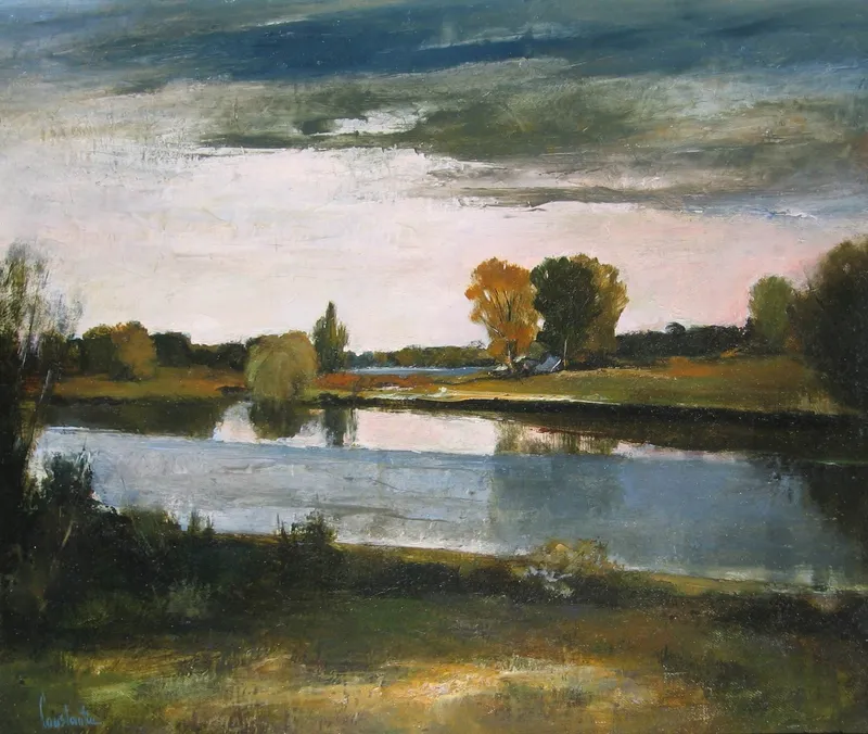 Trees beside the water — artwork by Andrei Constantin