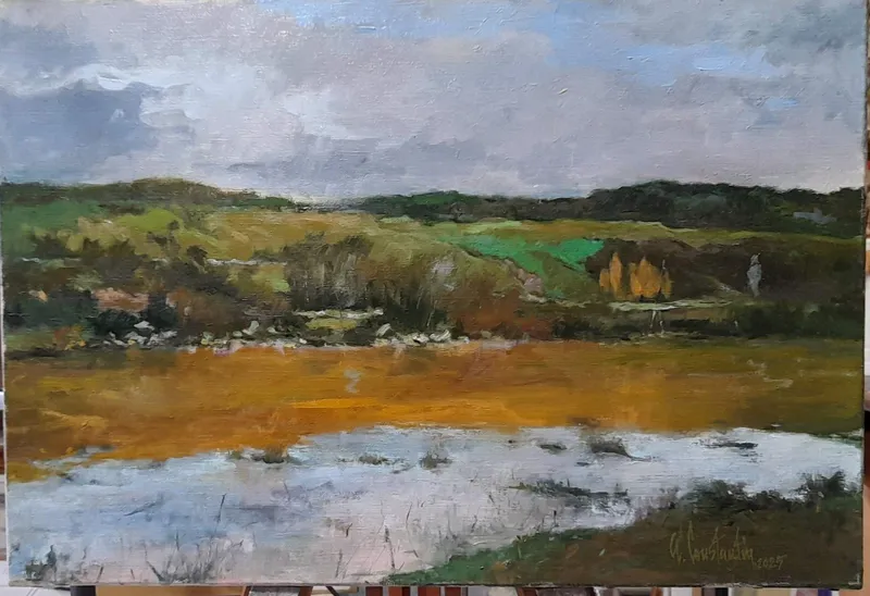 Water across the fields — artwork by Andrei Constantin