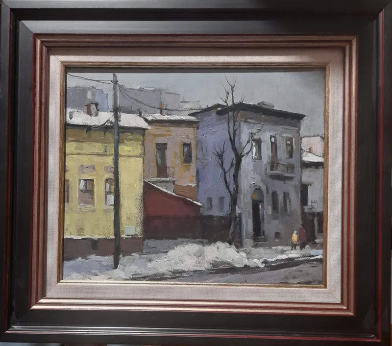 A street under snow — artwork by Andrei Constantin