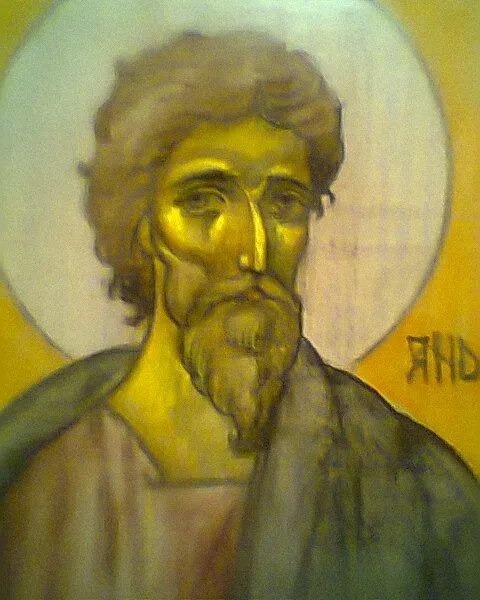 A sacred portrait in gold — artwork by Andrei Constantin