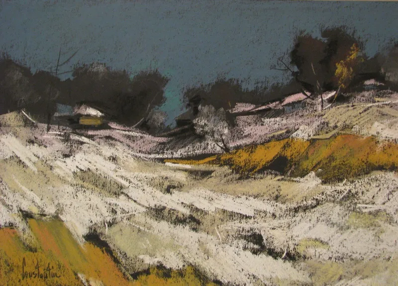 Snow across the hillside — artwork by Andrei Constantin