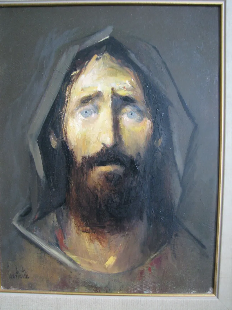A hooded portrait, framed view — artwork by Andrei Constantin