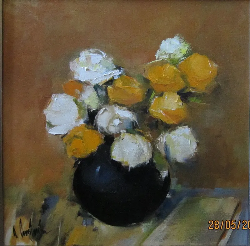 White and yellow flowers — artwork by Andrei Constantin
