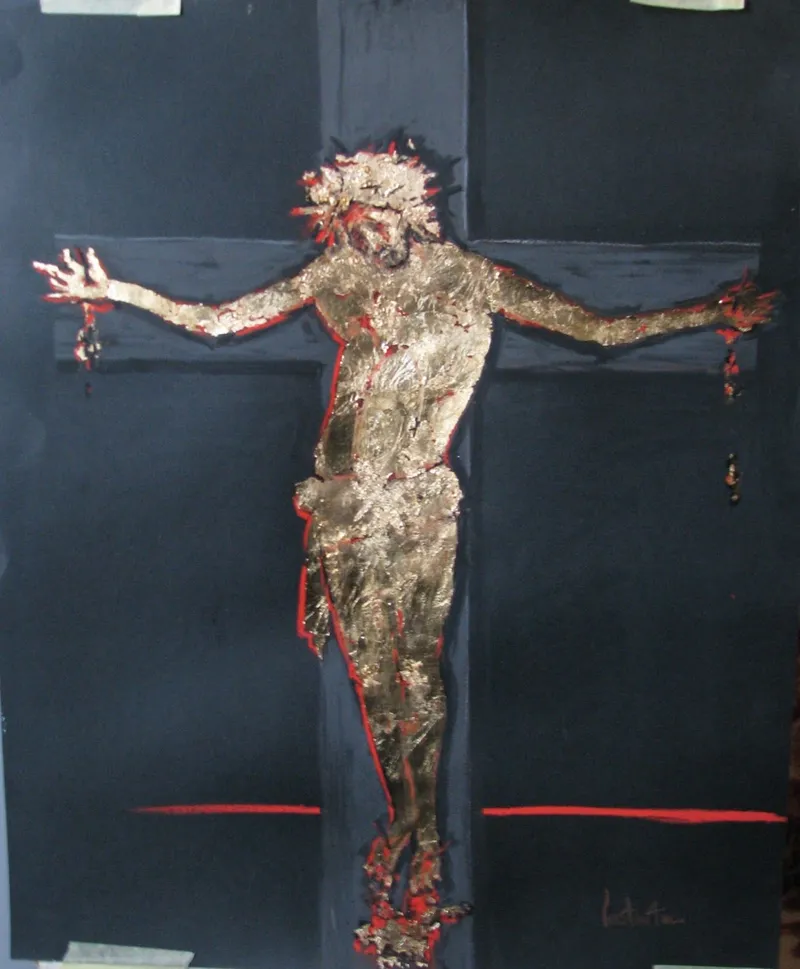 A symbolic cruciform figure — artwork by Andrei Constantin