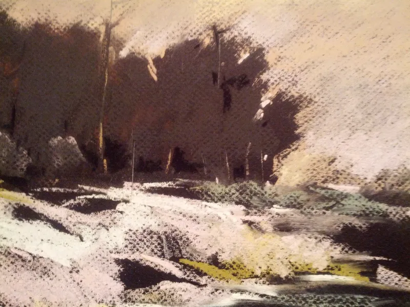 Winter light among trees — artwork by Andrei Constantin